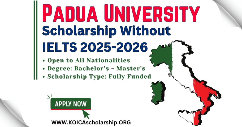University of Padua Scholarship Without IELTS
