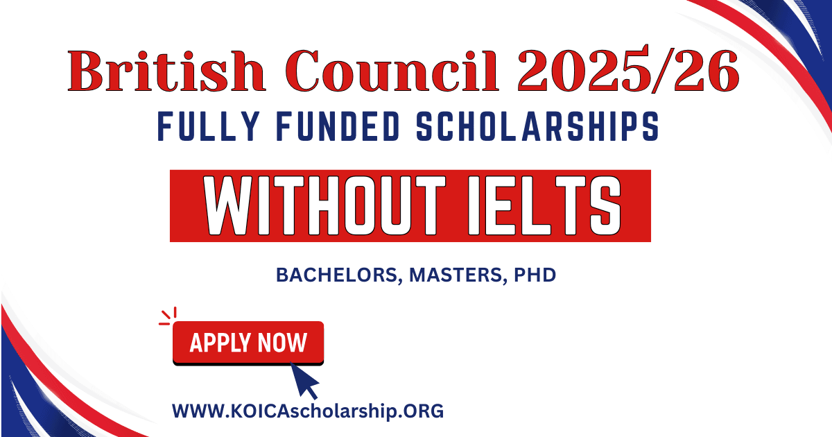 British Council Without IELTS Scholarships