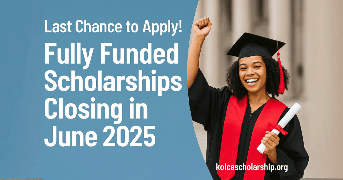 Fully Funded Scholarships Closing in June 2025