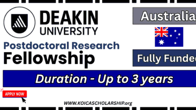 Deakin University Postdoctoral Research Fellowship (DUPRF) in Australia