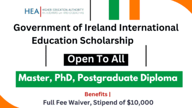 Government of Ireland International Education Scholarship
