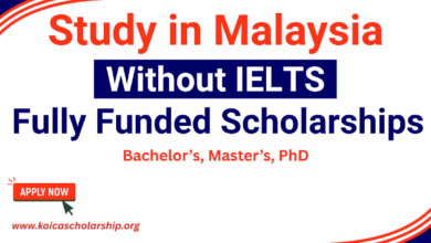 Study in Malaysia Without IELTS Scholarships