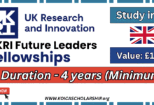 UKRI Future Leaders Fellowships in UK