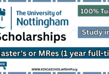 Developing Solutions Masters Scholarship at University of Nottingham