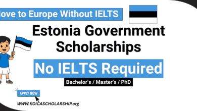 Estonia Government Scholarships Without IELTS