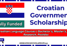Croatian Government Scholarships