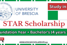 STAR Scholarship at the University of Brescia in Italy