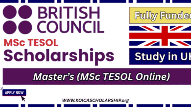 UK British Council MSc TESOL Scholarship