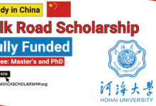 Hohai University Silk Road Scholarship